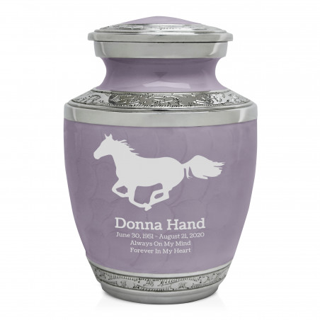Horse Sharing Urn - Regal Purple