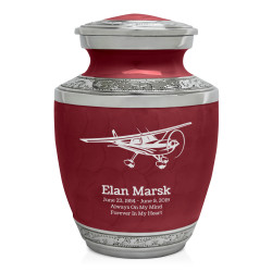 Plane Sharing Urn - Rose Red