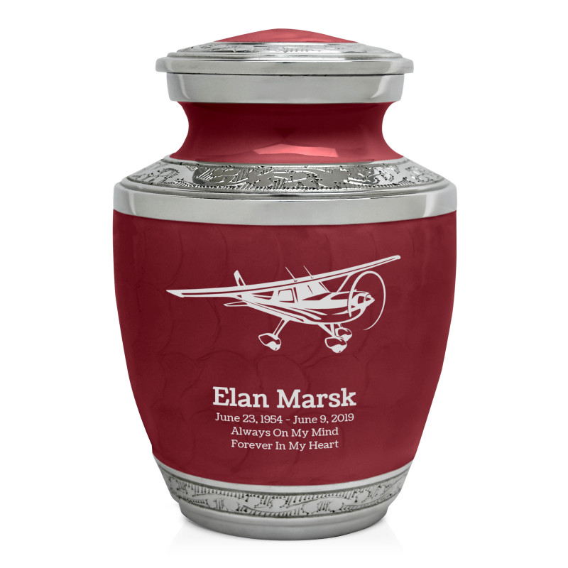 Airplane Sharing Urn - Rose Red