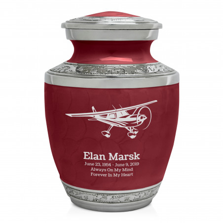 Airplane Sharing Urn - Rose Red