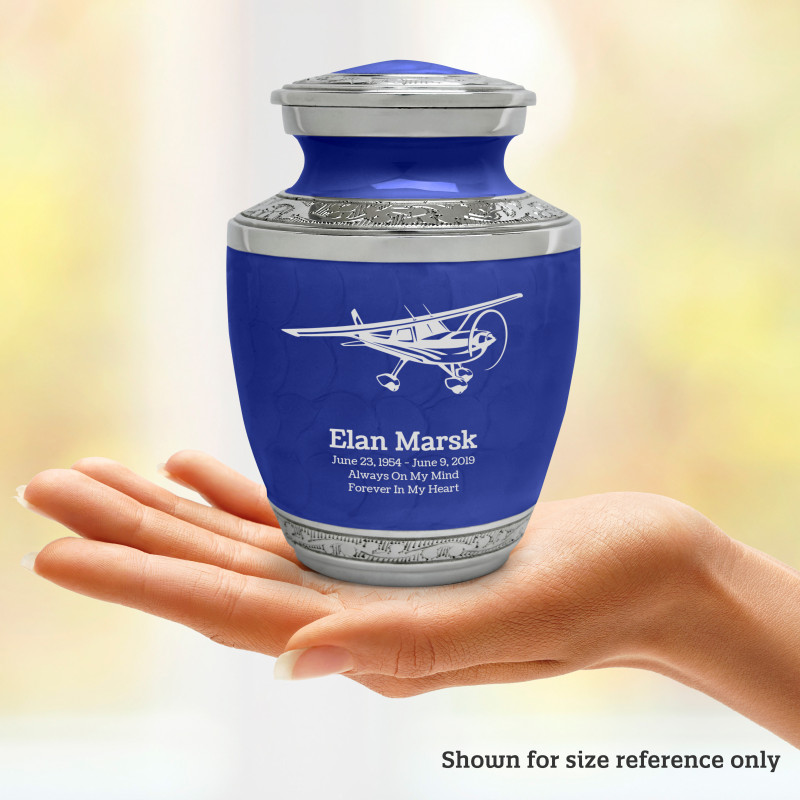Plane Sharing Urn - Royal Blue