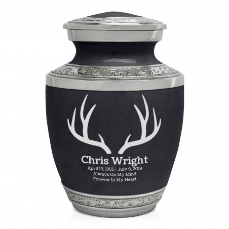 Antlers Sharing Urn - Ebony Black