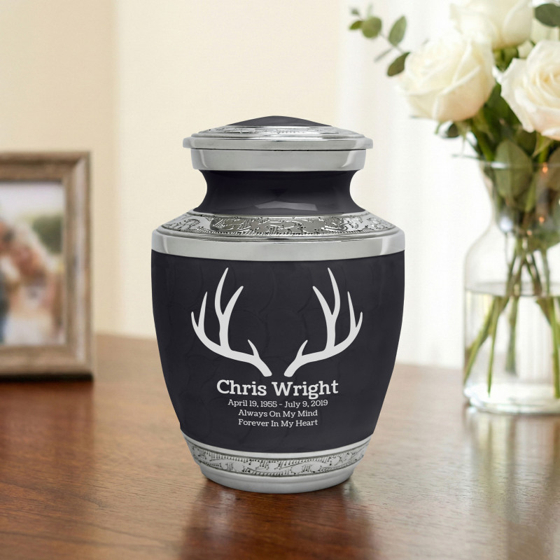 Antlers Sharing Urn - Ebony Black