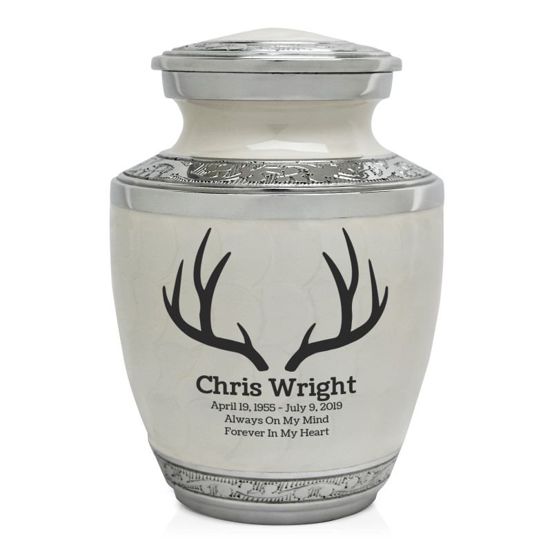 Antlers Sharing Urn - Radiant White