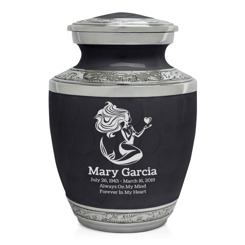 Mermaid Sharing Urn - Ebony Black