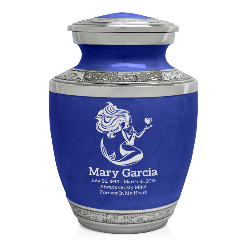 Mermaid Sharing Urn - Royal Blue