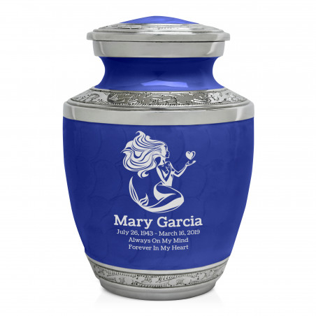Mermaid Sharing Urn - Royal Blue