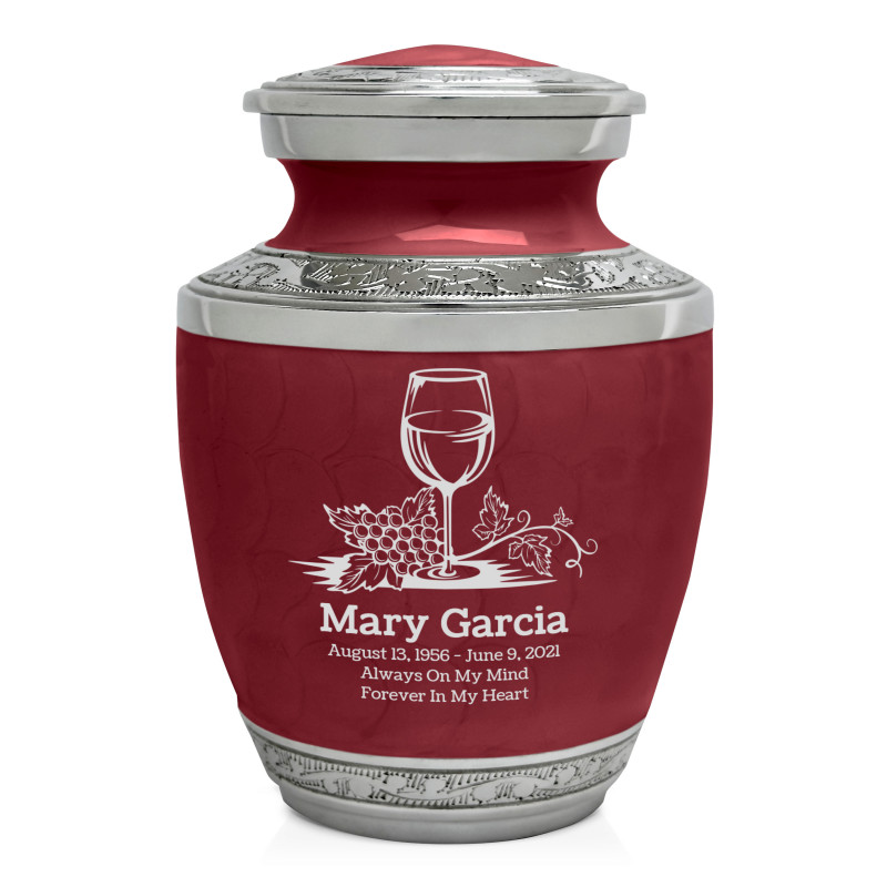 Wine Sharing Urn - Rose Red