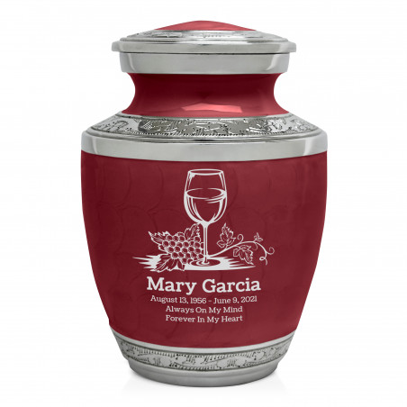 Wine Sharing Urn - Rose Red