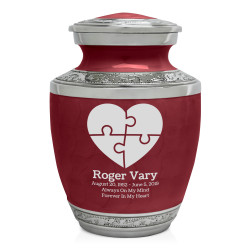 Autism Puzzle Sharing Urn - Rose Red