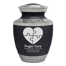 Autism Puzzle Sharing Urn - Ebony Black
