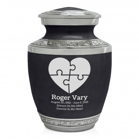 Autism Puzzle Sharing Urn - Ebony Black