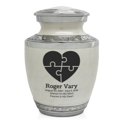 Autism Puzzle Sharing Urn - Radiant White