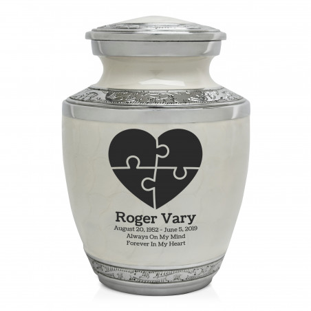 Autism Puzzle Sharing Urn - Radiant White