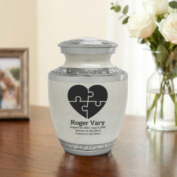 Autism Puzzle Sharing Urn - Radiant White