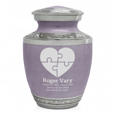 Autism Puzzle Sharing Urn - Regal Purple