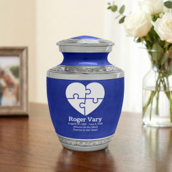Autism Puzzle Sharing Urn - Royal Blue