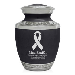 Cancer Ribbon Sharing Urn - Ebony Black