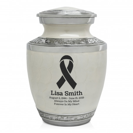 Cancer Ribbon Sharing Urn - Radiant White