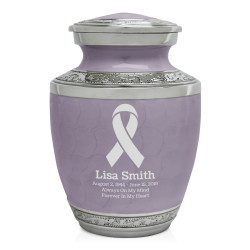 Cancer Ribbon Sharing Urn - Regal Purple