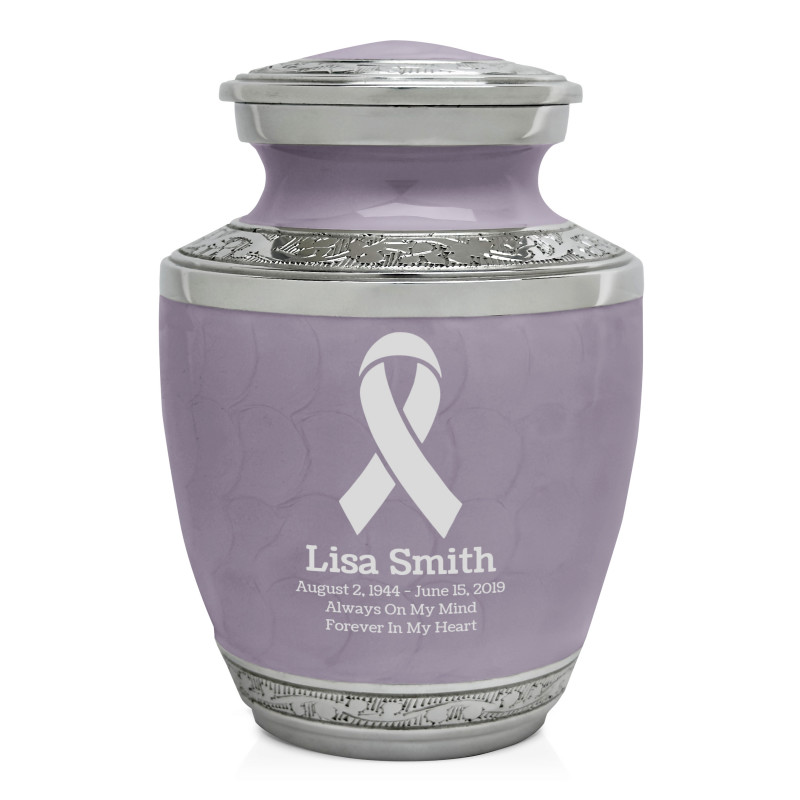 Cancer Ribbon Sharing Urn - Regal Purple