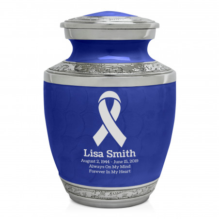 Cancer Ribbon Sharing Urn - Royal Blue