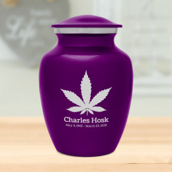 Marijuana Sharing Urn - Purple Luster