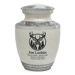 Deer Landscape Sharing Urn - Radiant White