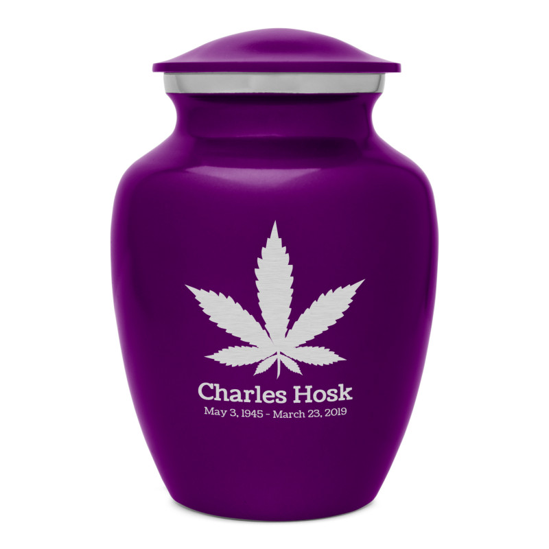 Marijuana Sharing Urn - Purple Luster