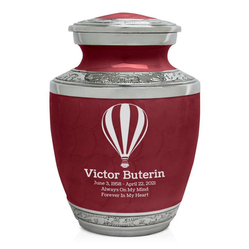 Hot Air Balloon Sharing Urn - Rose Red