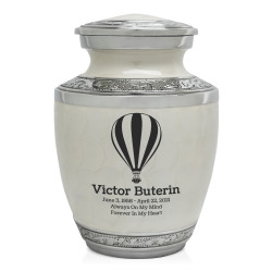 Hot Air Balloon Sharing Urn - Radiant White