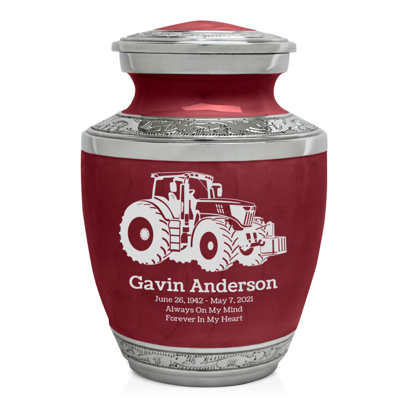 Modern Tractor Sharing Urn - Rose Red