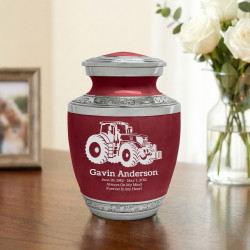 Modern Tractor Sharing Urn - Rose Red