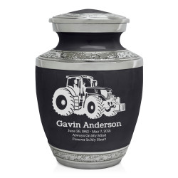 Modern Tractor Sharing Urn - Ebony Black