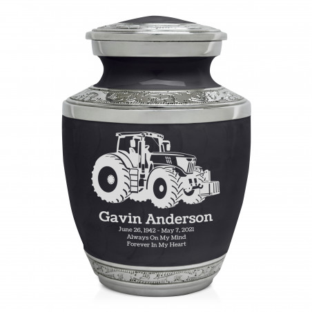 Modern Tractor Sharing Urn - Ebony Black