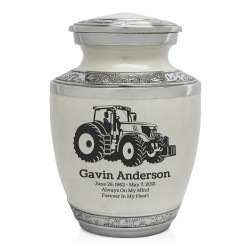 Modern Tractor Sharing Urn - Radiant White