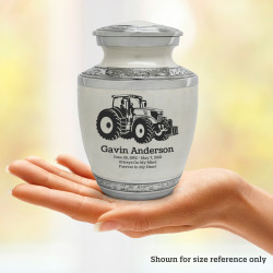 Modern Tractor Sharing Urn - Radiant White