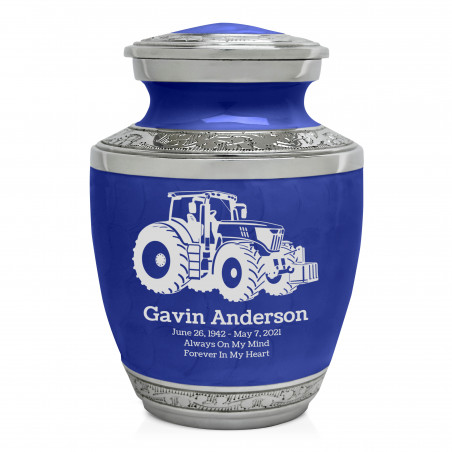 Modern Tractor Sharing Urn - Royal Blue