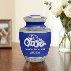Modern Tractor Sharing Urn - Royal Blue