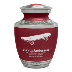 Skateboard Sharing Urn - Rose Red