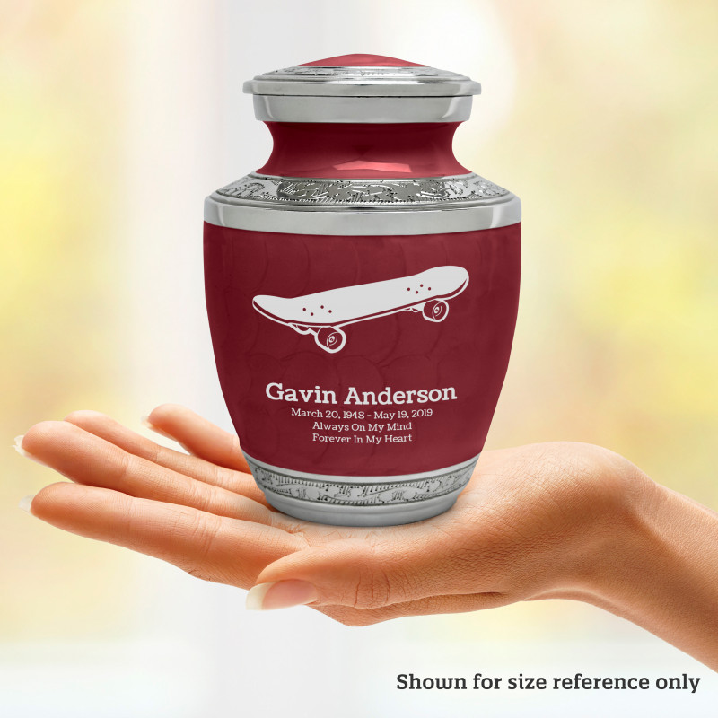 Skateboard Sharing Urn - Rose Red