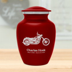 Motorcycle Sharing Urn - Ruby Red