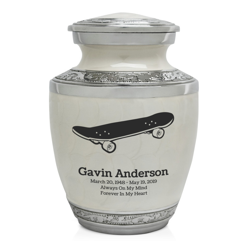 Skateboard Sharing Urn - Radiant White
