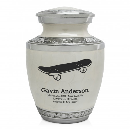 Skateboard Sharing Urn - Radiant White