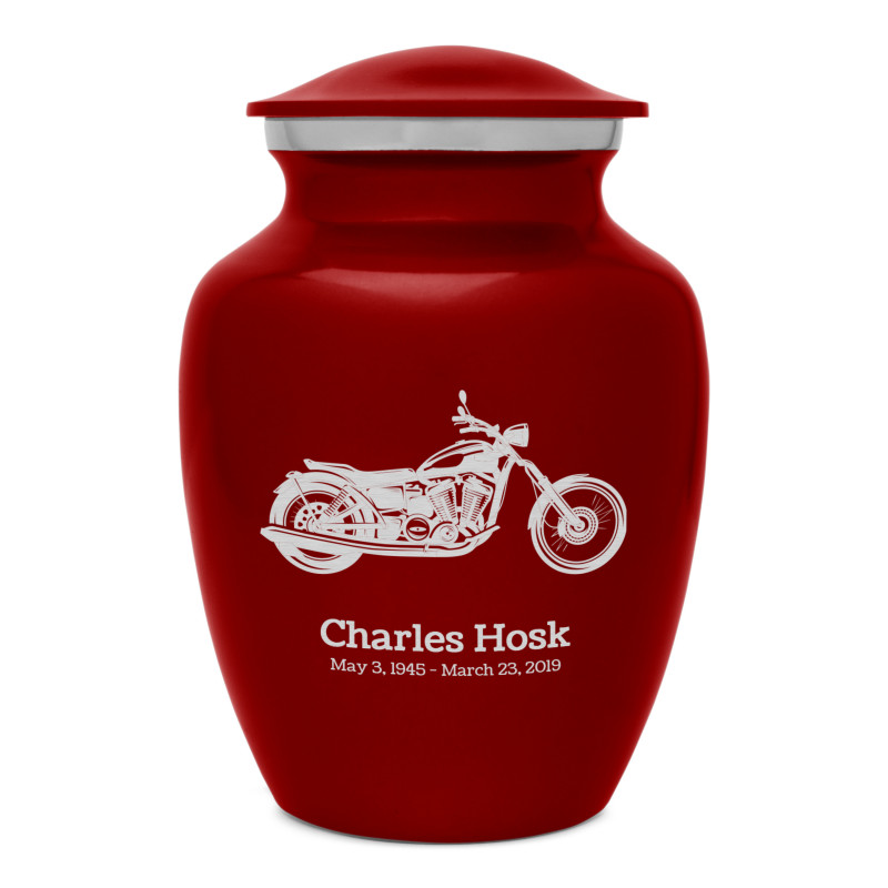 Motorcycle Sharing Urn - Ruby Red