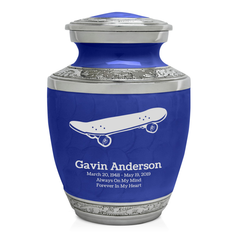 Skateboard Sharing Urn - Royal Blue