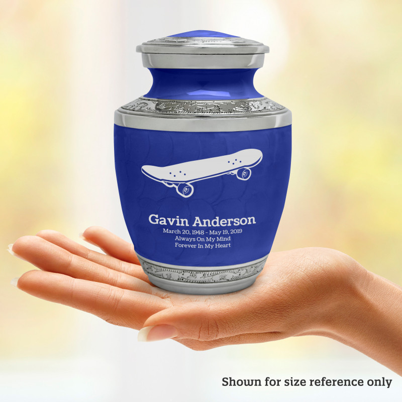 Skateboard Sharing Urn - Royal Blue