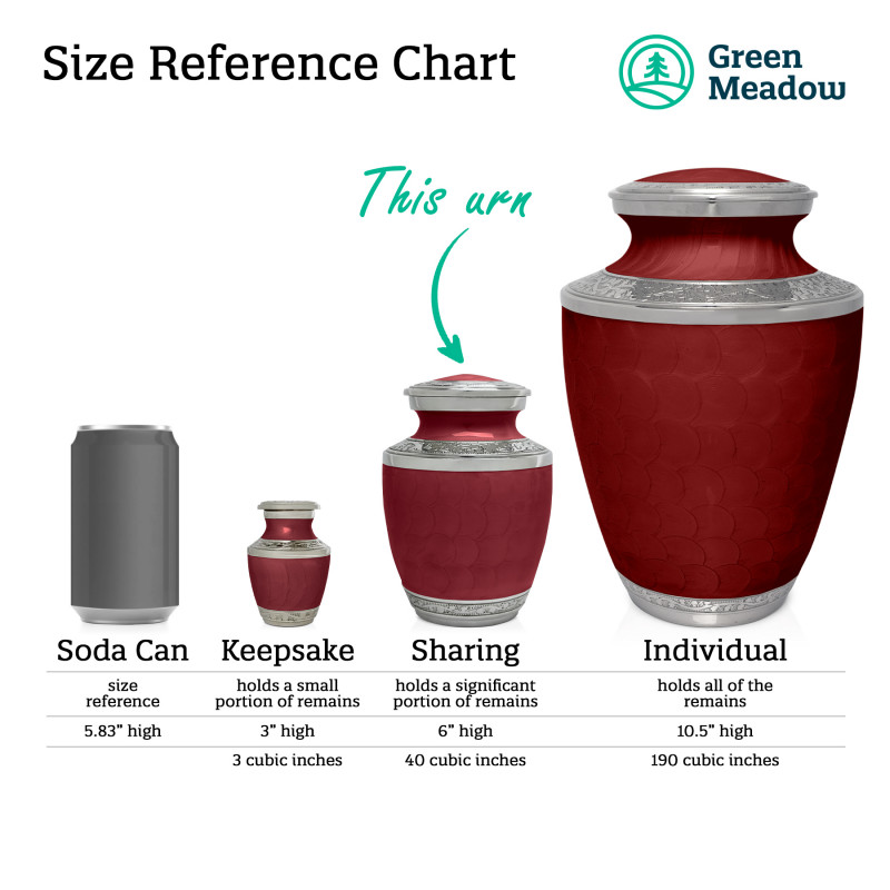 UFO Sharing Urn - Rose Red