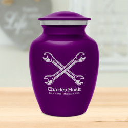 Mechanic Wrench Sharing Urn - Purple Luster