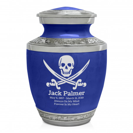 Pirate Skull Sharing Urn - Royal Blue